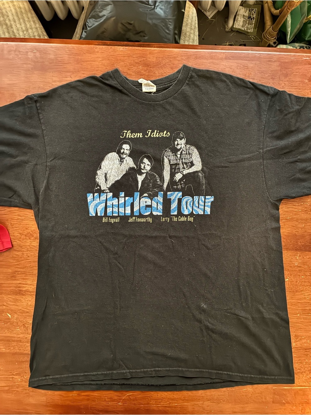 Them Idiots Whirled Tour T Shirt XL Jeff Foxworthy Larry Cable Guy Bill Engvall